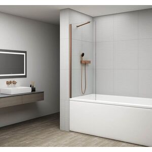 POLYSAN FISA vanová zástěna 700x1500, měď mat, čiré sklo FS1072-PG obraz