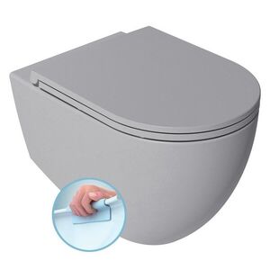 ISVEA INFINITY závěsná WC mísa, Rimless, 36, 5x53cm, stone grey 10NF02005-2V obraz