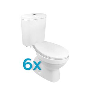 Mereo WC kombi, RIMLESS, spodní odpad s armaturou, 6ks VSD98AKCE6 obraz
