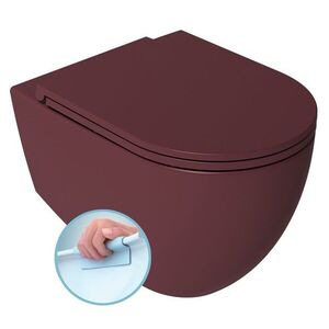 ISVEA INFINITY závěsná WC mísa, Rimless, 36, 5x53cm, maroon red 10NF02005-2R obraz