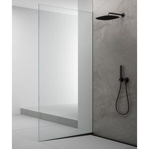POLYSAN ARCHITEX sada pro uchycení skla podlaha-stěna se spádovou lištou, 1615x2105, levá, černá mat AX2116BL obraz