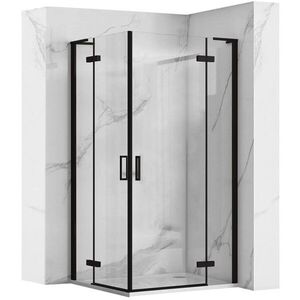 REA/S Sprchová kabina Hugo Double Black 90x90 KPL-K6601 obraz