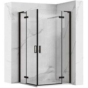 REA/S Sprchová kabina Hugo Double Black 100x100 KPL-K6602 obraz