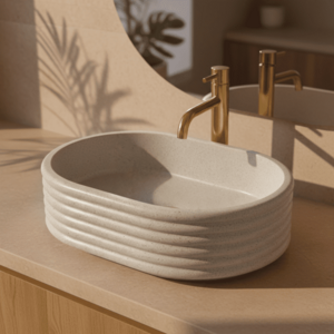 REA Umyvadlo na desku Nicoletta Beige REA-U7346 obraz