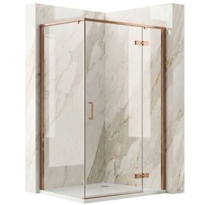 REA Sprchový kout Bruno 100x80 Brush Copper REA-K3603 obraz