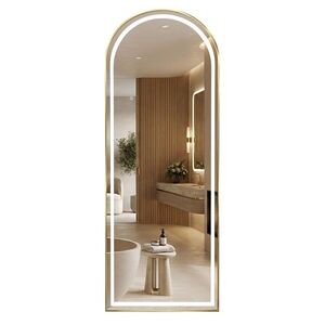 REA Zrcadlo LED Orbit 50x160cm Brush Gold HOM-07053 obraz