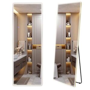 REA Zrcadlo LED Classico 50x160cm Brush Gold HOM-07056 obraz