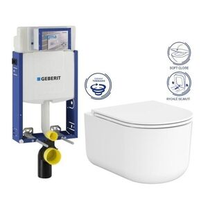 GEBERIT KOMBIFIX ECO, nádržka UP 320 bez tlačítka + WC CERSANIT INTRO PRO OVAL /VÍROVÉ SPLACH/+ SEDÁTKO 110.302.00.5 IR1 obraz