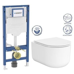 GEBERIT Duofix bez tlačítka + WC CERSANIT INTRO PRO OVAL /VÍROVÉ SPLACH/+ SEDÁTKO 111.300.00.6 IR1 obraz