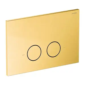 OMNIRES STEEL-R45 splachovací tlačítko z nerezové oceli, zlato broušené ST45PS1GLB obraz