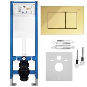 REA Podomítkový Instalační Set Slim 024N pro WC s Tlačítkem J Gold KPL-E1636 obraz