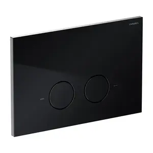 OMNIRES STEEL-R45 splachovací tlačítko z nerezové oceli, černý polomat ST45PS1BL obraz