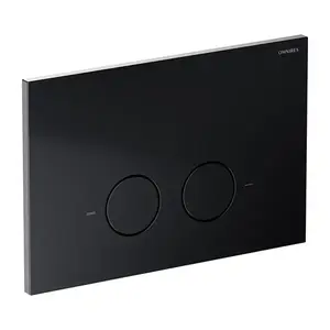 OMNIRES STEEL-R45 splachovací tlačítko z nerezové oceli, černá mat ST45PS1BLM obraz