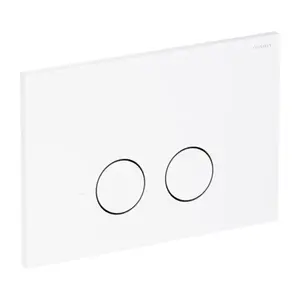 OMNIRES STEEL-R45 splachovací tlačítko z nerezové oceli, bílá mat ST45PS1WM obraz
