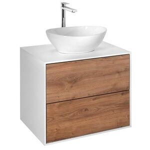 AQUALINE ZANYA umyvadlová skříňka 60x50x46cm, bílá mat/dub emporio ZA260 obraz