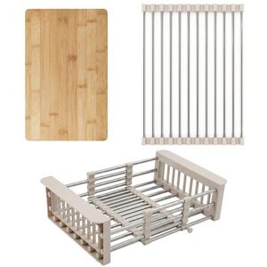 REA Sada dřezových doplňků 3-dílná Beige KPL-09975 obraz