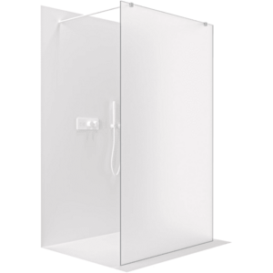 CERANO Sprchová zástěna Walk-in Onyx Duo L/P 8 mm hranatá vzpěra bílá matná, mléčné sklo 80x200 CER-8050BD1855 obraz