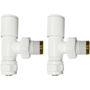 CERANO Připojovací sada radiátorových ventilů ruční rohová 1/2"/PEX 16x2 mm bílá lesklá CER-478123 obraz