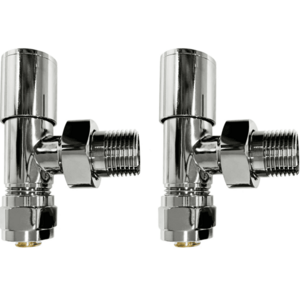 CERANO Připojovací sada radiátorových ventilů ruční rohová 1/2"/PEX 16x2 mm chrom CER-478126 obraz
