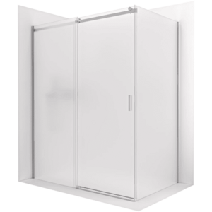 CERANO Sprchový kout Santoro levá 6 mm chrom, mléčné sklo 110x70 posuvný CER-665695 obraz