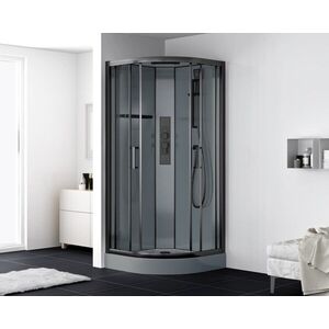 Sprchový box čtvrtkruh 90x90 cm SAT SATBOXS90CT SATBOXS90CT obraz
