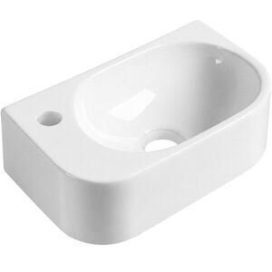 CERANO Umývátko keramické Nela závěsné levé bílá lesklá 40x21, 5 CER-680372 obraz