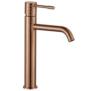 REA Umyvadlová baterie Lungo Diamond Brush Copper vysoká REA-B9846 obraz