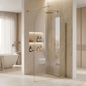 REA Sprchová zástěna Heaven Brush Gold 100 REA-K6684 obraz