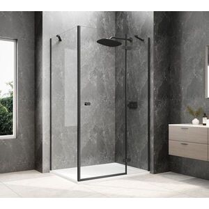 POLYSAN GLOBE BLACK obdélníkový sprchový kout 1100x1000, čiré sklo, pravé GB1011-3415RB obraz
