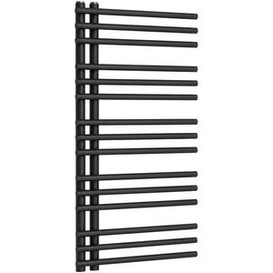 CERANO Koupelnový radiátor Burke L/P asymetrické připojení 50mm 359 W černá matná 1000x500 mm CER-255117 obraz