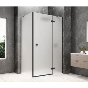 POLYSAN GLOBE BLACK obdélníkový sprchový kout 900x800, matné sklo, pravé GB1090-3215MRB obraz
