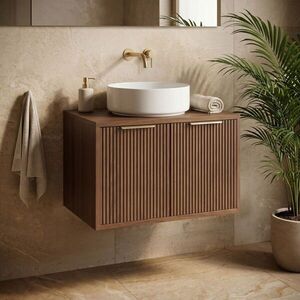 REA Koupelnová skříňka pod umyvadlo Core 60cm Brown REA-M0411 obraz