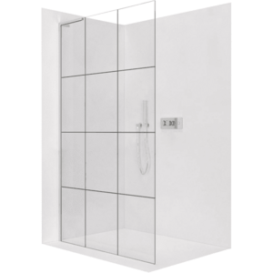 CERANO Sprchová zástěna Walk-in Onyx L-levá vzpěra 8 mm chrom, industriální sklo 160x200 CER-8050BD1335 obraz