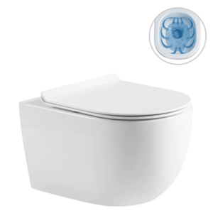 CERANO WC závěsné Felci, Rimless bezokrajové splachování + Slim/SoftClose sedátko bílá lesklá 53x37 CER-417377 obraz