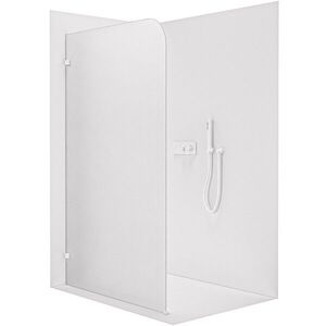 CERANO Sprchová zástěna Walk-in Orbis Levá 8 mm bílá matná, mléčné sklo 100x200 CER-682363 obraz