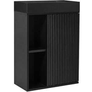 CERANO Umyvadlová skříňka pro WC Sofia černá matná + umyvadlo z lit. mramoru Sofia černá matná 50x70x25 CER-278762 obraz