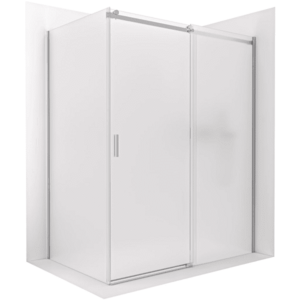 CERANO Sprchový kout Santoro pravá 6 mm chrom, mléčné sklo 140x80 posuvný CER-665854 obraz