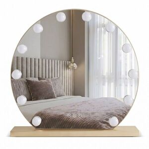 REA Zrcadlo LED HOLLYWOOD L. Gold 50 cm HOM-01803 obraz