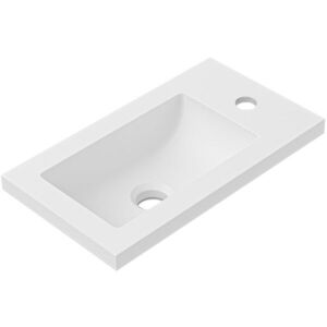 CERANO Umyvadlo z litého mramoru Sora/Zola bílá matná 40x22 CER-679475 obraz