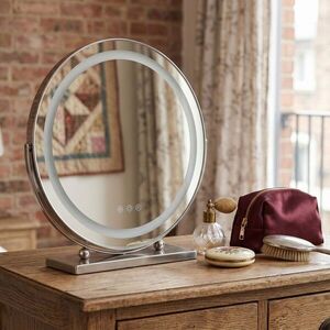 REA Zrcadlo LED MAKE-UP Chrome 40 cm HOM-01808 obraz