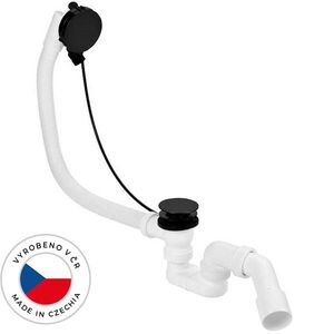 CERANO Vanová souprava ovládaná bovdenem s napouštěním SLIM sifon DN40/50 zátka 72mm černá 78 CER-286228 obraz