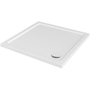 CERANO Sprchová vanička čtvercová Brio SMC/minerální kompozit strukturovaná bílá 70x70x4 CER-679499 obraz