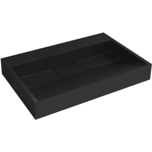 CERANO Umyvadlo z litého mramoru Vita nástěnné i na desku černá matná 70x46 CER-479866 obraz