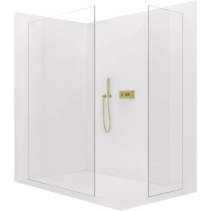 CERANO Sprchová zástěna Walk-in Crystal T L/P 8 mm bezvzpěrový systém zlatá, transparentní sklo 90x60x200 CER-8050BD5700 obraz