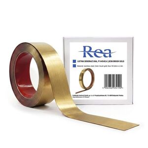 REA Samolepicí dekorativní lišta P14454CA 3, 8cm Brush Gold HOM-09986 obraz