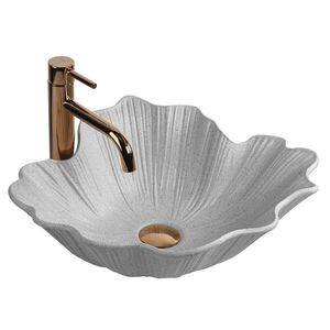 REA Umyvadlo na desku Flower Grey REA-U7885 obraz