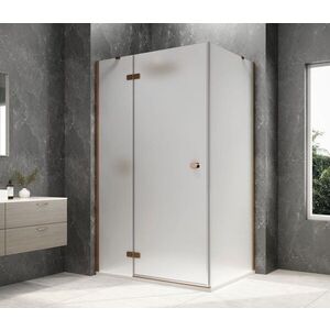 POLYSAN GLOBE COPPER MATT obdélníkový sprchový kout 1000x900, matné sklo, levé GB1010-3315MLPG obraz