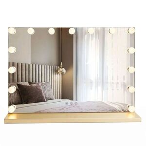 REA Zrcadlo LED HOLLYWOOD L.Gold HOM-12012 obraz