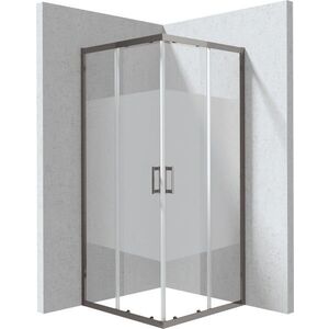 DEANTE Funkia Evo čtvercový sprchový kout, 90x90 cm – vzor pruh KYC_DE99P obraz