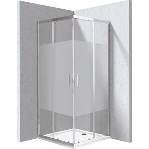 DEANTE Funkia Evo čtvercový kout s vaničkou, 80x80 cm – vzor pruh KYCP0E88P obraz